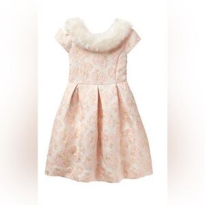 Janie and Jack Blush Castle Gold Dress